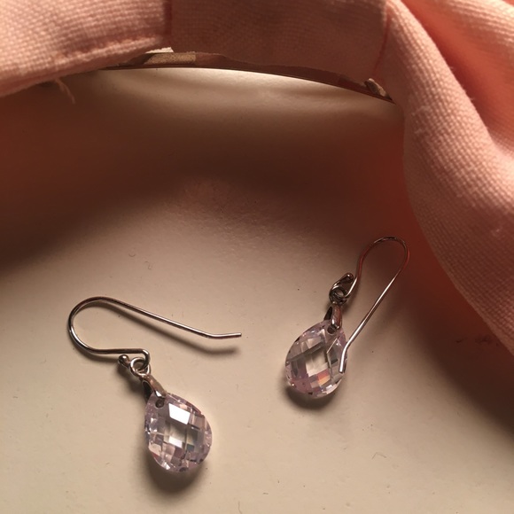 Sterling silver cubic zirconia earrings. Unworn - Picture 4 of 7